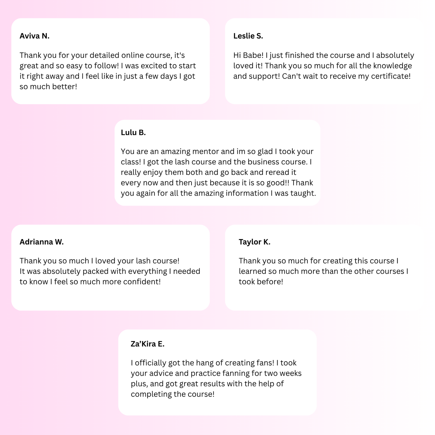 ONLINE LASH COURSE